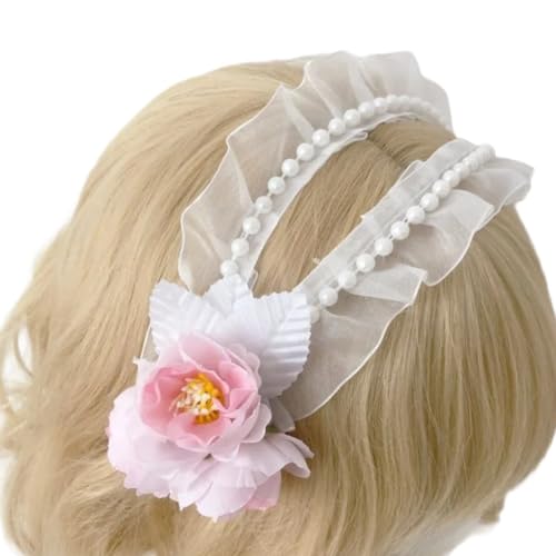Haarschmuck Haarband Spitze Blume Haarteile Haarteile Elegant Cosplay Stirnbänder für Partys und Hochzeiten von yanwuwa