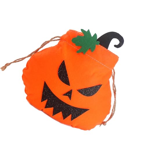 Halloween-Süßigkeitentüte, Kürbis-Packung für Kinder, Süßes oder Leckereien, wiederverwendbarer Aufbewahrungsbehälter, weiche Materialien, tragbare Designs, Halloween-Party-Zubehör-Organizer, Modell C von yanwuwa
