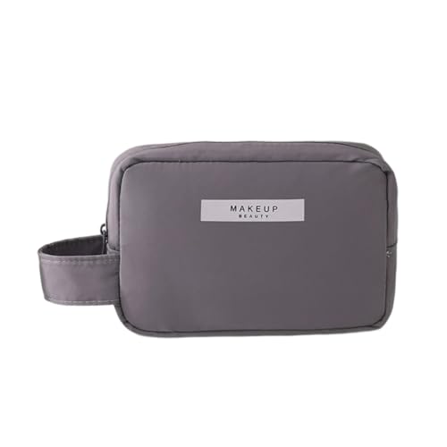 Kosmetiktasche mit großem Fassungsvermögen, wasserdicht, für Damen, Make-up, tragbar, Reise-Tragetaschen, Kulturbeutel, Zubehör-Organizer, grau, S von yanwuwa