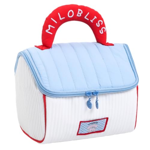 Lovely House Make-up-Tasche, Hand-Kosmetiktasche, große Kapazität, Kulturbeutel, Hautpflege-Aufbewahrungstasche, Reise-Kulturbeutel für Damen, Blaue Kosmetiktasche von yanwuwa