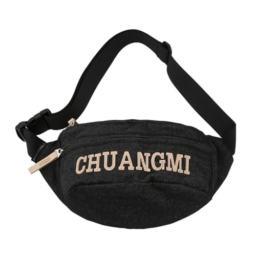 Modische Hüfttasche, Bauchtasche, lässige Umhängetasche, große Kapazität, Hüfttasche, Brusttasche, Briefgürteltasche für Damen und Herren, Schwarz Modische Hüfttasche, Bauchtasche, lässige Umhängetasche, große Kapazität, Hüfttasche, Brusttasche, Briefgürteltasche für Damen und Herren, Schwarz von yanwuwa