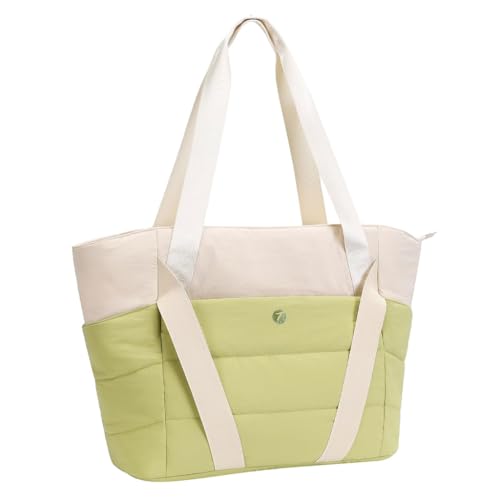 Reisetasche Multifunktionale Fitnesstasche Turnbeutel Sporttasche Große Kapazität Schultertasche Gesteppte Trainingstasche, grün von yanwuwa