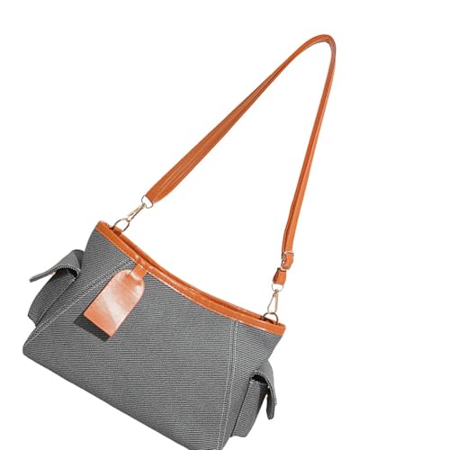 Stilvolle übergroße Schultertasche mit mehreren Fächern, praktische PU-Umhängetasche für Arbeit, Reisen und den täglichen Gebrauch, Schwarz von yanwuwa