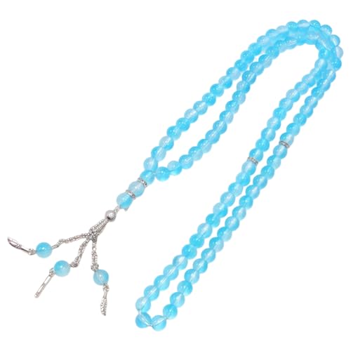 yanwuwa Armband mit 99 Perlen, zweifarbig, simuliertes Achat, leicht, handgefertigt, Schmuck für formelle Veranstaltungen und den täglichen Gebrauch von yanwuwa