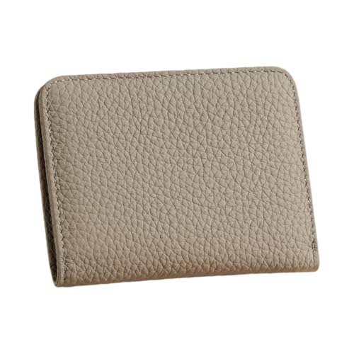 yanwuwa Einzigartige blockierende Geldbörse aus PU-Leder für Damen, kompakte kurze Geldbörsen, Münzgeldbörse, Kleingeldfach für den täglichen Gebrauch und Reisen, grau von yanwuwa