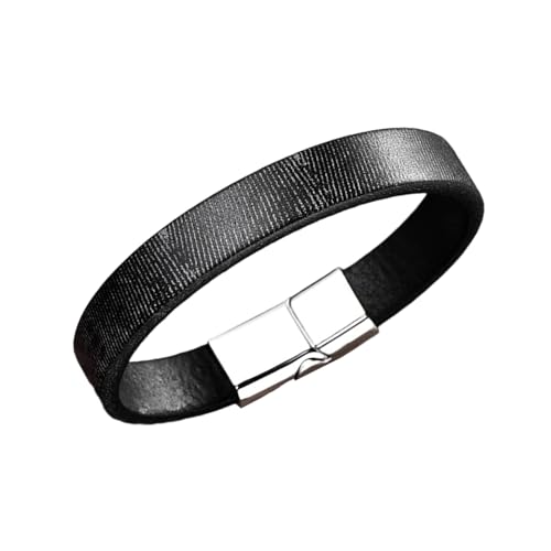 yanwuwa Italienisches Vintage-Lederarmband für Damen und Herren, Unisex, Paar-Design, stilvolle handgefertigte Manschette für den Alltag, Wide von yanwuwa