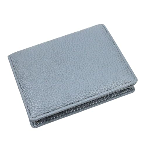 yanwuwa Kreditkartenetui Litschi Textur Kartenhalter Große Kapazität Pocket Card Wallet Multi-Slot Cash Wallet für Uni, blau von yanwuwa