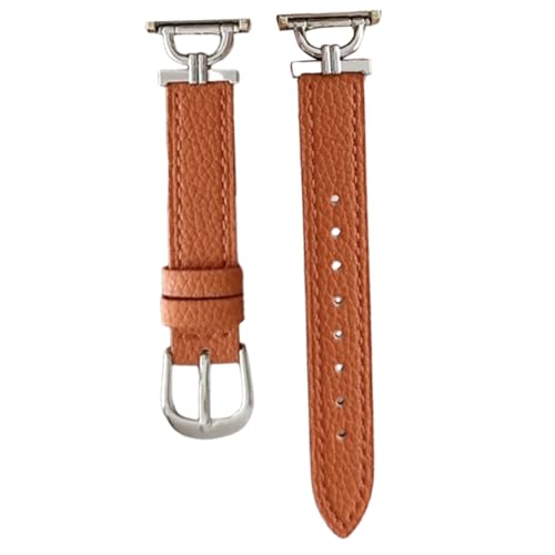 yanwuwa Leder-Uhrenarmband, 20 mm, elegante Litschi-Textur, Lederband, vielseitig, 20 mm, bequem für Smartwatches von yanwuwa