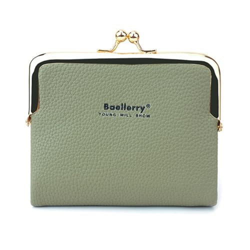 yanwuwa Modische kurze Geldbörse für Damen, praktische und stilvolle Münzgeldbörse, lichtgrün von yanwuwa