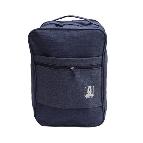 3-lagige Reise-Schuhtasche für 3 Paar Schuhe, wasserdichte tragbare Schuhaufbewahrungstasche für Reisen, Camping, täglichen Gebrauch. Für den Einsatz im Freien und zum Grillen. (Navy blau) von yaogohua