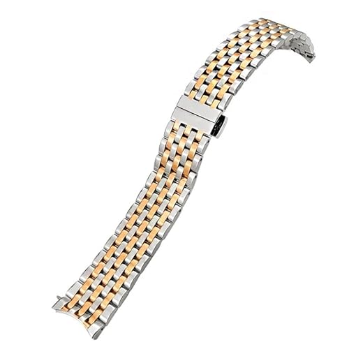 yaponuk 316L Edelstahl Armband für Mido BARONCELLI M027 M027.407 M027.408 M027.462 Silber Roségold Uhrenarmband(Silver Rose Gold) von yaponuk