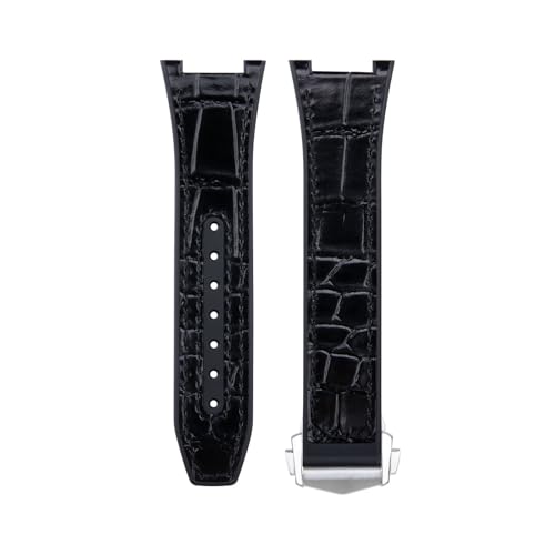 yaponuk Fluorkautschuk-Rindsleder-Uhrenarmband für Omega Constellation 131.23.41 Manhattan Observatory 24MM Armband(Blacks) von yaponuk