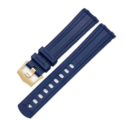 yaponuk Fluorkautschuk-Uhrenarmband für Omega Seamaster 600 300 Ocean Universe 007 Armbandzubehör(Rubber blueg) von yaponuk