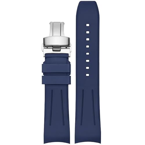 yaponuk Fluorkautschuk-Uhrenarmband für Rolex Submariner Herrenuhr-Armbänder für Omega Seamaster(Blues2,21mm) von yaponuk