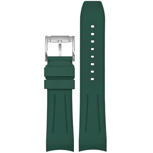 yaponuk Fluorkautschuk-Uhrenarmband für Rolex Submariner Herrenuhr-Armbänder für Omega Seamaster(Greens1,21mm) von yaponuk