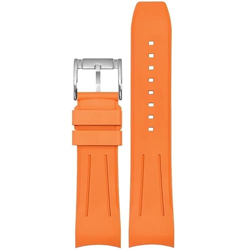 yaponuk Fluorkautschuk-Uhrenarmband für Rolex Submariner Herrenuhr-Armbänder für Omega Seamaster(Oranges1,20mm) von yaponuk
