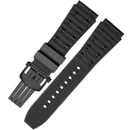 yaponuk Für Breitling Mechanical Chronograph B01 Fluororubber Super Ocean Avenger Uhrenketten(Blackb2,24mm) von yaponuk