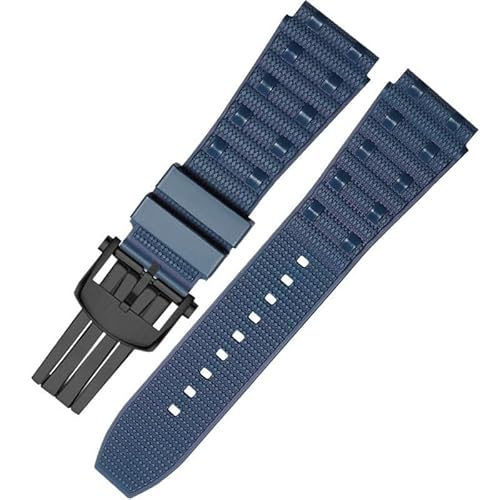 yaponuk Für Breitling Mechanical Chronograph B01 Fluororubber Super Ocean Avenger Uhrenketten(Blueb2,24mm) von yaponuk