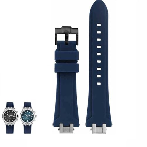 yaponuk Gummi-Uhrenarmband für Maurice Lacroix AIKON AI6008 AI6038/1108/6007 AI6058 Herrenarmband mit Schnellverschluss(Blues,AI6007mm-AI1108mm) von yaponuk