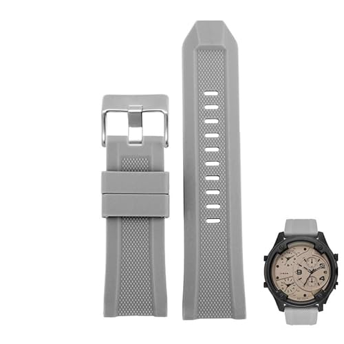 yaponuk Gummiarmband für Diesel DZ4496, DZ4323, DZ7416, DZ4476 Silikonarmband(Grays a,26mm) von yaponuk