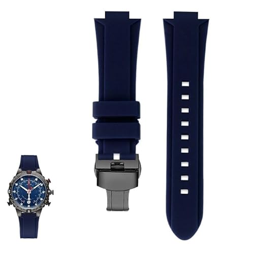 yaponuk Harz-Silikon-Uhrenarmband für TIMEX Tide Compass Serie T2N721 T2N720 Uhrenarmband Zubehör(Blueb b) von yaponuk