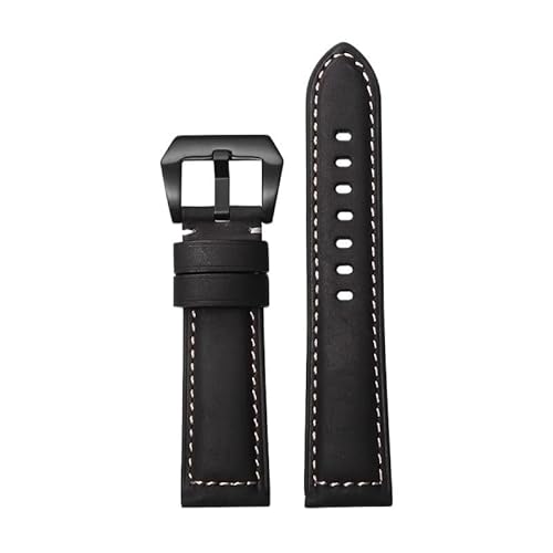 yaponuk Leder-Uhrenarmbänder für Hamilton Maestro Original Herren-Lederarmband(A blackb1,22mm) von yaponuk
