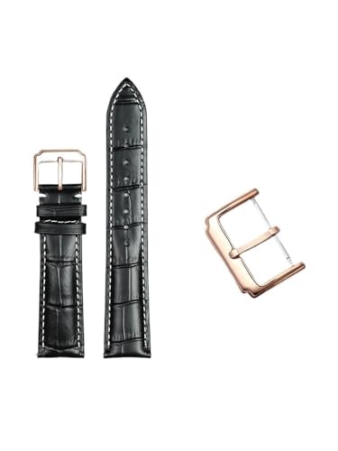 yaponuk Leder-Uhrenarmbänder für Hamilton Maestro Original Herren-Lederarmband(Blackwr1,22mm) von yaponuk