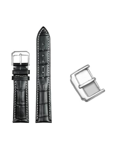 yaponuk Leder-Uhrenarmbänder für Hamilton Maestro Original Herren-Lederarmband(Blackws1,22mm) von yaponuk