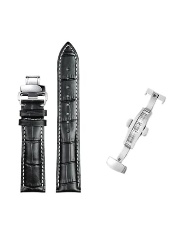 yaponuk Leder-Uhrenarmbänder für Hamilton Maestro Original Herren-Lederarmband(Blackws2,22mm) von yaponuk