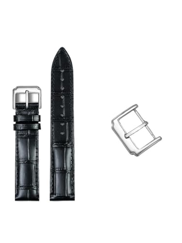 yaponuk Leder-Uhrenarmbänder für Hamilton Maestro Original Herren-Lederarmband(Shiny blacks1,20mm) von yaponuk
