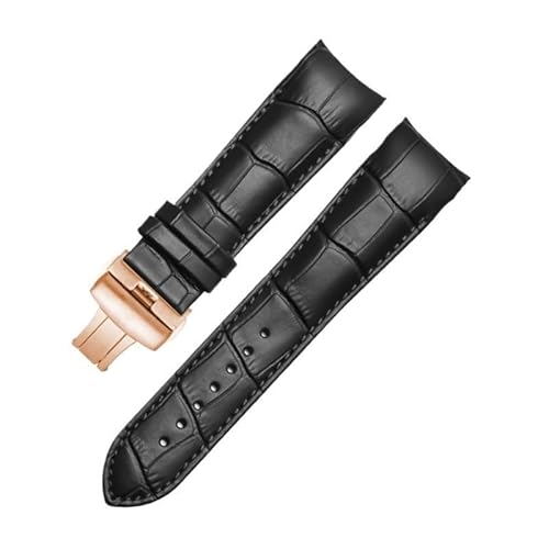 yaponuk Leder-Uhrenarmband für Tissot T035 Couturier 1853 T035627/T035617/T035407/T035410A(Blackp,24mm) von yaponuk
