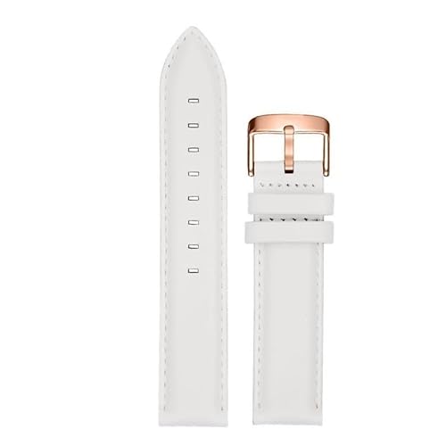 yaponuk Leder-Uhrenarmband passend für Daniel Wellington Uhrenkette aus Rindsleder mit Dornschließe(Whiter,20mm) von yaponuk