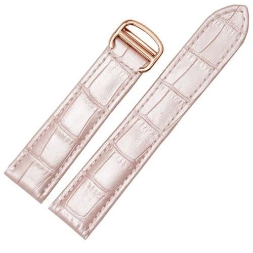 yaponuk Lederarmband Für Cartier Tank Solo Fashion Armband(Pink-gold,20mm) von yaponuk
