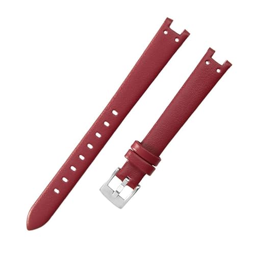 yaponuk Lederarmband für Anne Klein AK1950 9442 9918 9168 Serie Notch Uhrenarmband Zubehör(Red-s) von yaponuk