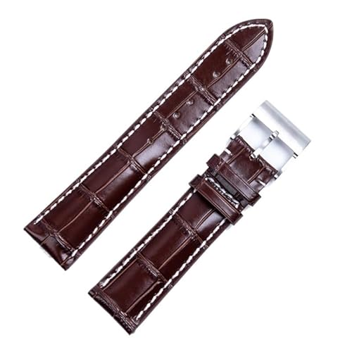 yaponuk Lederarmband für Breitling Avenger Blackbird Aviation Chronograph.(A brown2,24mm) von yaponuk