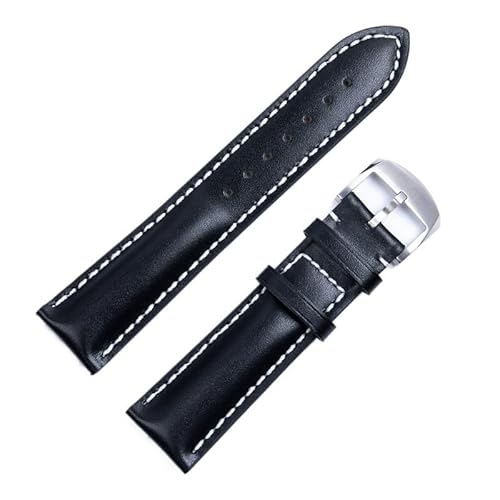 yaponuk Lederarmband für Breitling Avenger Blackbird Aviation Chronograph.(B black1,24mm) von yaponuk