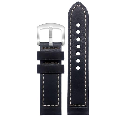 yaponuk Lederarmband für Hamilton Khaki Field H70555533 H70455533 Little Red Cap Herrenarmband(Black mattes3,20mm) von yaponuk