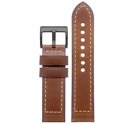 yaponuk Lederarmband für Hamilton Khaki Field H70555533 H70455533 Little Red Cap Herrenarmband(Brownb1,22mm) von yaponuk