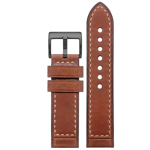yaponuk Lederarmband für Hamilton Khaki Field H70555533 H70455533 Little Red Cap Herrenarmband(Brownb2,22mm) von yaponuk