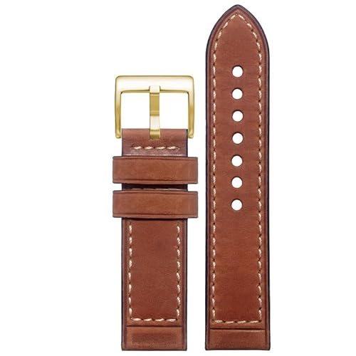 yaponuk Lederarmband für Hamilton Khaki Field H70555533 H70455533 Little Red Cap Herrenarmband(Browng2,20mm) von yaponuk