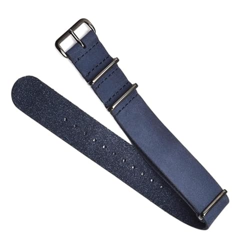 yaponuk Lederarmband für Herren, Uhrenarmband für Damen, mit Schnalle, Zubehör(Blueb,22mm) von yaponuk