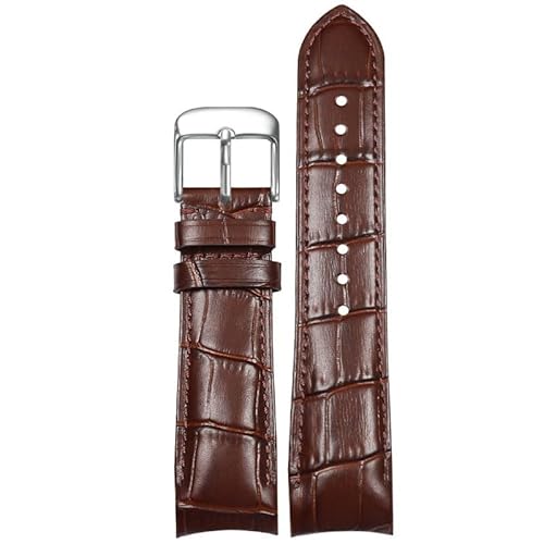 yaponuk Lederarmband für Omega New Seamaster 300 Planet Ocean 007 Speedmaster Herrenuhrkette(Dark browns,22mm) von yaponuk