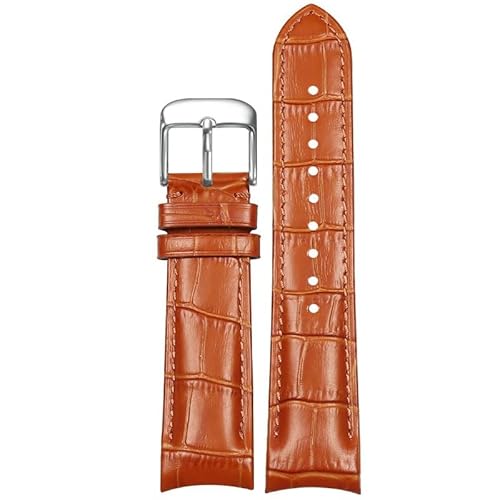 yaponuk Lederarmband für Omega New Seamaster 300 Planet Ocean 007 Speedmaster Herrenuhrkette(Yellowish browns,22mm) von yaponuk