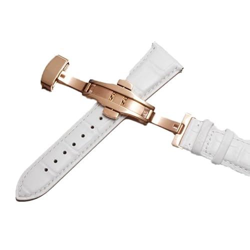 yaponuk Lederarmband für Tissot Le Locle 1853, Gentleman Couturier Ballade(Whitep,19mm) von yaponuk