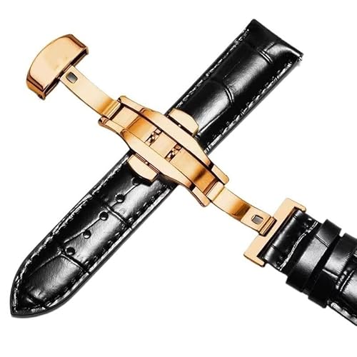 yaponuk Lederarmband für Tissot Le Locle 1853 T41 Armband für Tissot Gentleman T063(Blackp2,22mm) von yaponuk