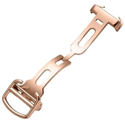 yaponuk Massive Edelstahl-Uhrenschnalle Für Cartier Ballon Bleu Und Tank Uhrenketten Zubehör(Rose gold,18mm) von yaponuk