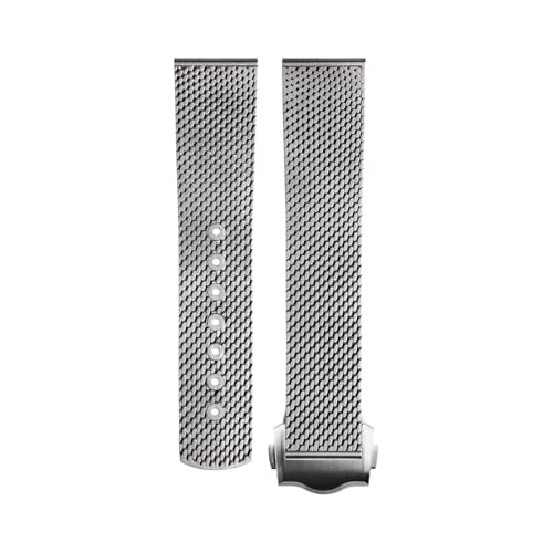 yaponuk Milanese Uhrenarmband aus Titanstahl für Omega AT150 Seamaster 300 Speedmaster 007 Uhrenkette mit Faltschließe(Titanium steel) von yaponuk
