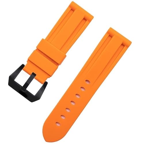 yaponuk Silikon-Uhrenarmbänder für Diesel DZ7395, DZ7396, DZ4500, DZ4506 Uhrenarmband(Orangeb,24mm) von yaponuk