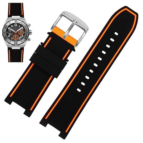yaponuk Silikon-Uhrenarmband für Hamilton Devilfish H78716333 H78716983 Uhrenarmband mit Dornschließe(Blacko) von yaponuk