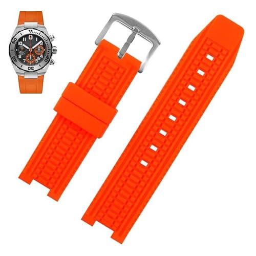 yaponuk Silikon-Uhrenarmband für Hamilton Devilfish H78716333 H78716983 Uhrenarmband mit Dornschließe(Oranges) von yaponuk